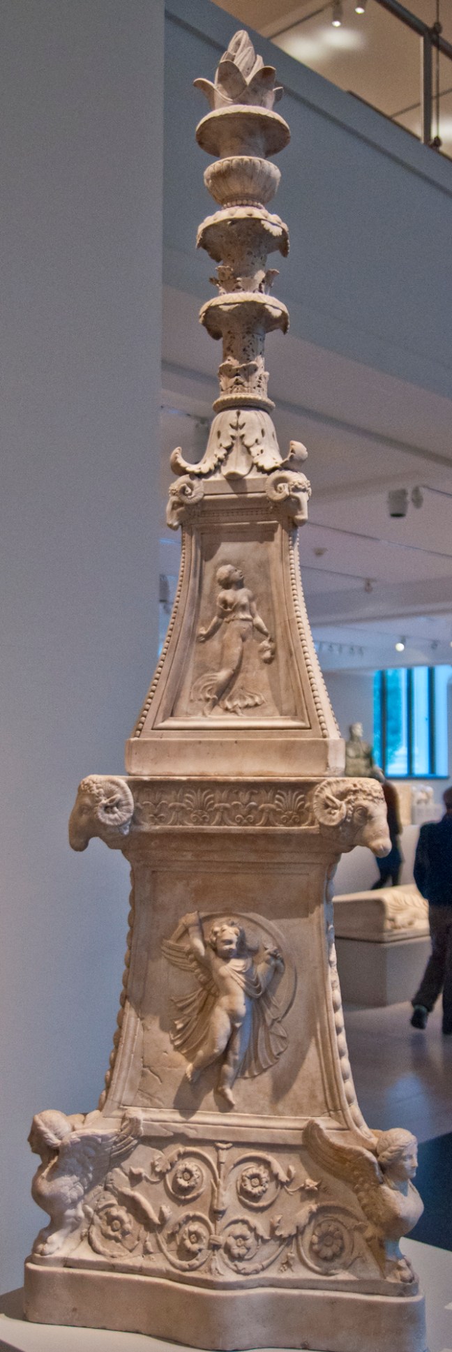This single lamp stand is much taller than most, but it might be closer to the size of the seven lamp stands among which the Son of Man moved in John’s initial vision. Metropolitan Museum of Art, New York, New York.  © copyright holder of this work is Richard E. Oster.  Page 76, figure 40.