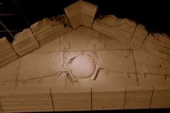 Sepulchral monument from Roman Germany showing two Capricorns guiding the planet earth.  Capricorn was the symbol associated Augustus.